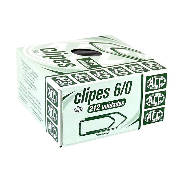Clipes 6/0 ACC 500 g com 212 Unidades Ref: 9.11.12.14-2