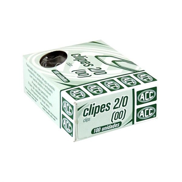 Clipes 2/0 (00) ACC com 100 unidades Ref: 9.11.11.17-1