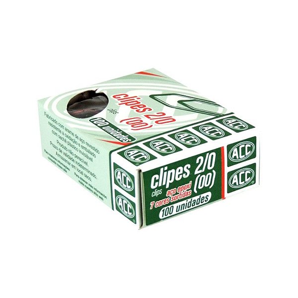 Clipes 2/0 (00) ACC com 100 Unidades Colorido Ref: 9.14.11.17-5