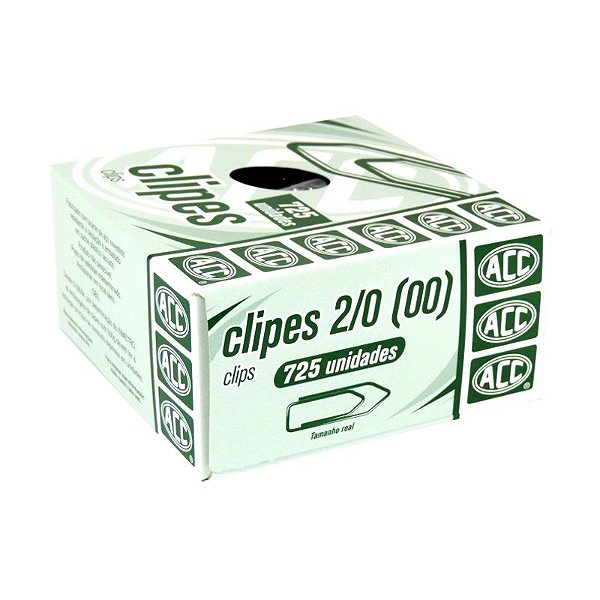 Clipes 2/0 (00) ACC 500g 725 Unidades Ref: 9.11.12.17-2