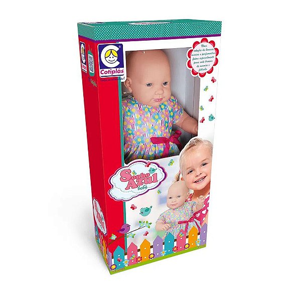 Brinquedo Boneca Sonho Azul Bebê Cotiplás Ref: 2199