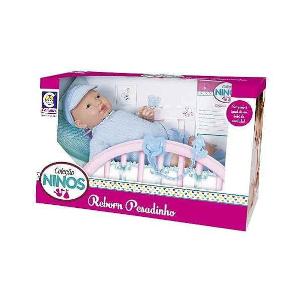 Brinquedo Boneca Reborn Pesadinho Menino Coleção Ninos Cotiplás Ref: 2181