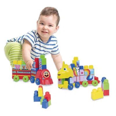 Brinquedo Carrinho de Mão Puxar Plástico 20 Peças Cotiplás Ref: 2397
