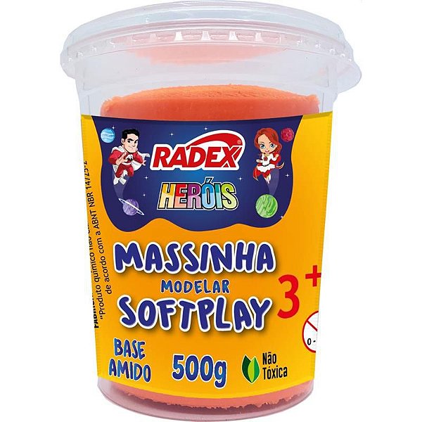 Massa de Modelar Radex Softplay 8242 - Laranja 500 g Ref: 9705