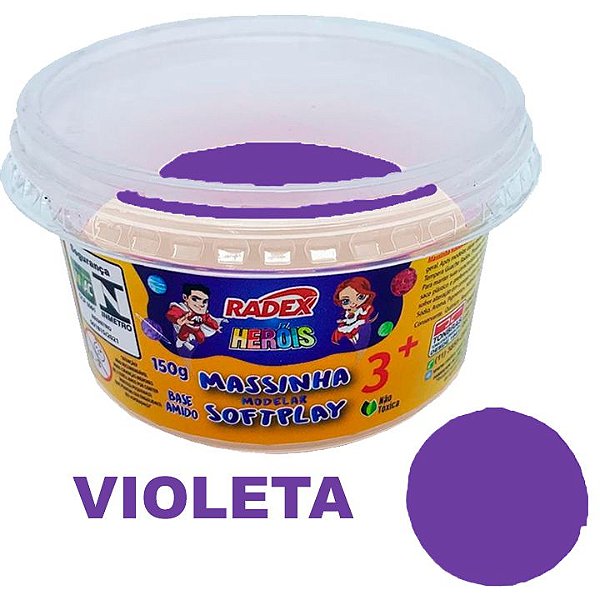 Massa de Modelar Radex Softplay 9700 - Violeta 150 g Ref: 9768
