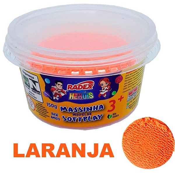 Massa de Modelar Radex Softplay 8236 - Laranja 150 g Ref: 9696