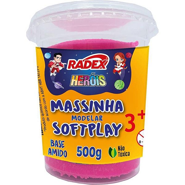 Massa de Modelar Radex Softplay 8242 - Rosa 500 g Ref: 9707