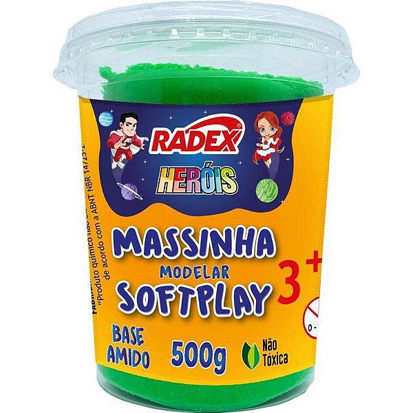Massa de Modelar Radex Softplay 8244 - Verde 500 g Ref: 9708