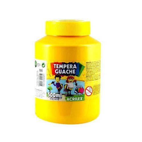 Tinta Guache Acrilex Abelhinha 505-Amarelo Ouro 500ml Ref: 02050