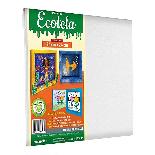 Tela de Pintura Ecotela 24 x 24 cm Novaprint