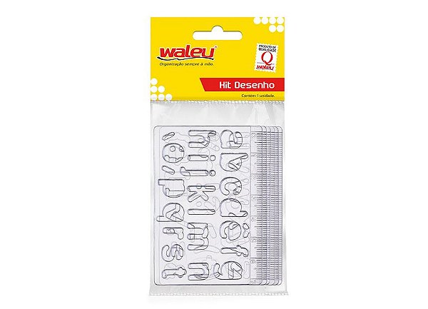 Régua Kit para Desenho Acrílico com 6 Peças Waleu
