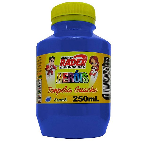 Tinta Guache Radex 250 ml Azul Escuro Ref: 2567