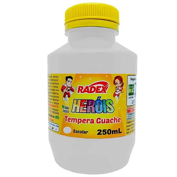 Tinta Guache Radex 250 ml Branco Ref: 2568