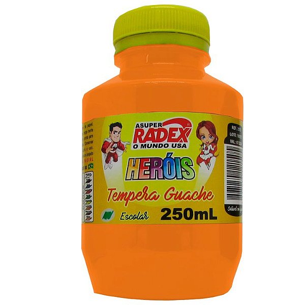 Tinta Guache Radex 250 ml Laranja Ref: 2569