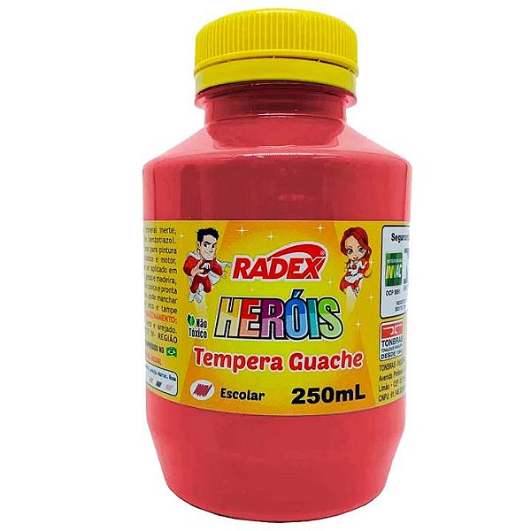 Tinta Guache Radex 250 ml Vermelho Ref: 2574