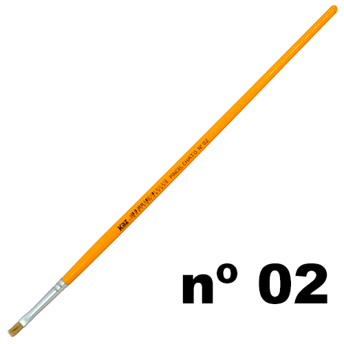 Pincel 815 - 02 Chato Cerda Natural Kaz