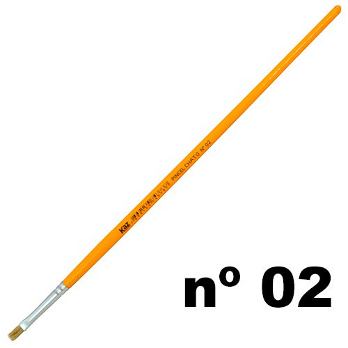 Pincel 815 - 02 Chato Cerda Natural Kaz