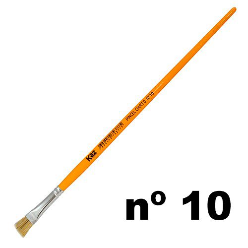 Pincel 815 - 10 Chato Cerda Natural Kaz