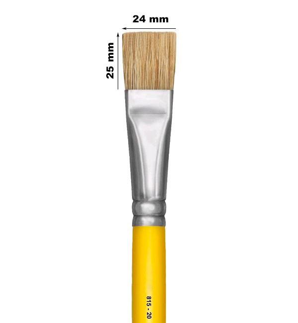 Pincel 815 - 20 Chato Cerda Natural Kaz