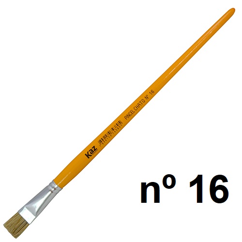 Pincel 815 - 16 Chato Cerda Natural Kaz