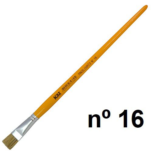 Pincel 815 - 16 Chato Cerda Natural Kaz