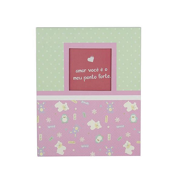 Álbum Fotográfico 10 x 15 cm Tema Amar Você é o Meu Ponto Forte Rosa com 200 fotos Yes Ref: AIB20021_ROS_
