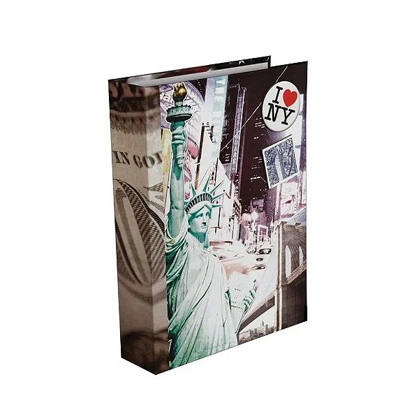 Álbum Fotográfico 15 x 21 cm Ilustrado Estados Unidos Janela Personalizável com 100 fotos Yes Ref: AI14105
