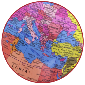 Globo Terrestre Continental Político Plástico Base Azul 30 cm Libreria