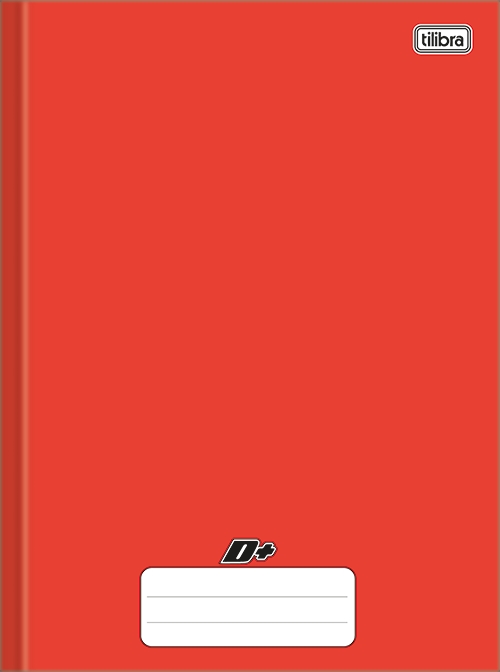 Caderno 1/4 D Mais Vermelho Brochura Capa Dura 96 folhas Tilibra Ref: 116734