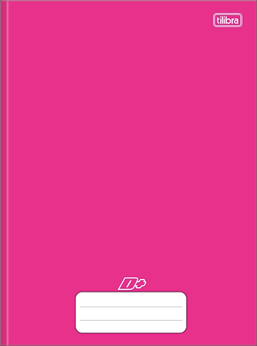 Caderno Universitário D Mais Rosa Brochura Capa Dura 96 folhas Tilibra Ref: 317357