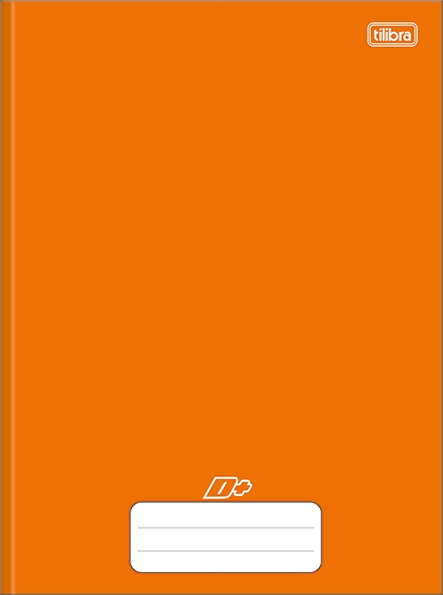 Caderno Universitário D Mais Laranja Brochura Capa Dura 96 folhas Tilibra Ref: 317331