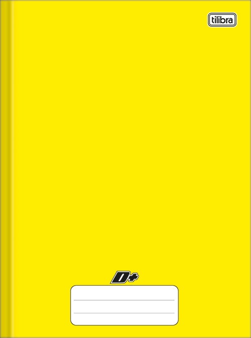 Caderno Universitário D Mais Amarelo Brochura Capa Dura 96 folhas Tilibra Ref: 116807