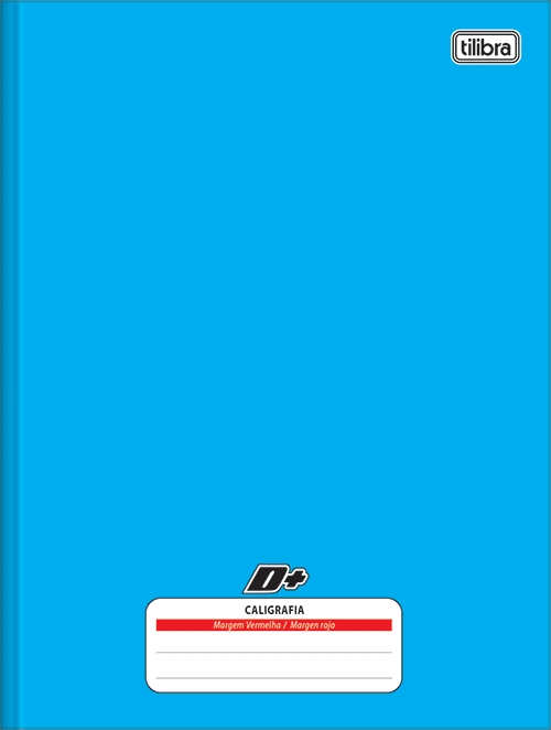 Caderno De Caligrafia Universitário D Mais Azul Brochura Capa Dura 96 Folhas Tilibra Ref: 313734