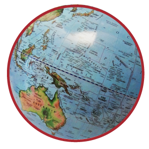 Globo Terrestre Galilei Físico Plástico Base Azul 30 cm Libreria