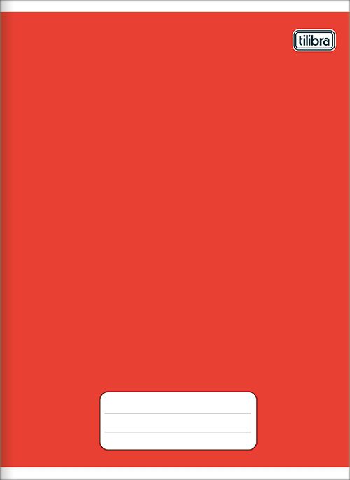 Caderno Universitário Pepper Vermelho Brochura Capa Dura 80 folhas Tilibra Ref: 235946