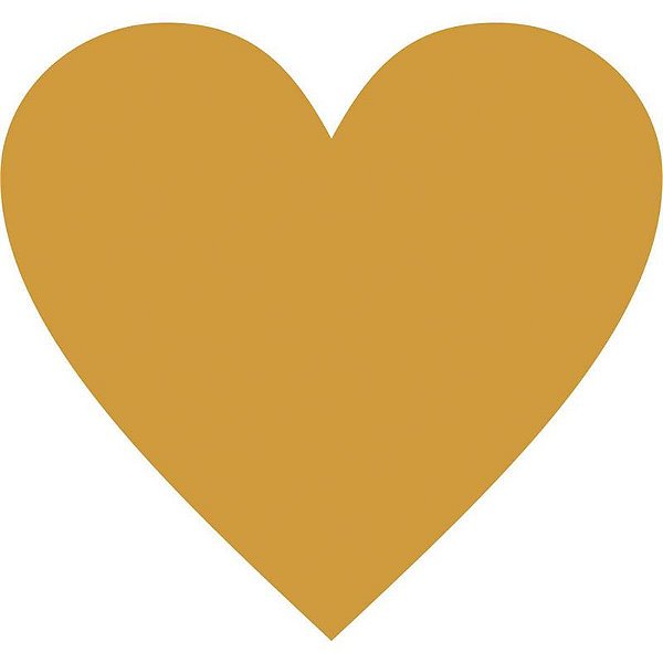 Etiqueta Coração Ø 15 mm Ouro com 210 unidades Grespan Ref: GR39