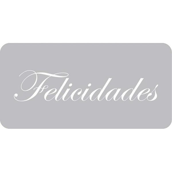 Etiqueta Presente Feliciades Prata Retangular 100 unidades Grespan Ref: F-2