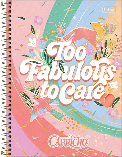 Caderno 12x1 Matérias Universitário Capricho Espiral Capa Dura 192 Folhas Tilibra Ref: 308471