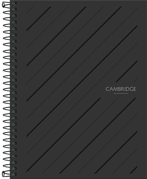 Caderno 1x1 Matérias Colegial Cambridge Definit Sem Pauta Espiral Capa Plástica 80 Folhas Tilibra Ref: 116271