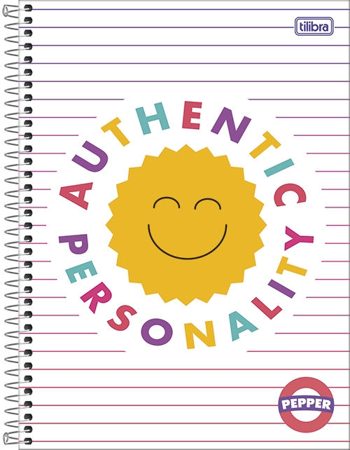 Caderno 1x1 Matéria Universitário Pepper Feminino Espiral Capa Dura 80 Folhas Tilibra Ref: 179914