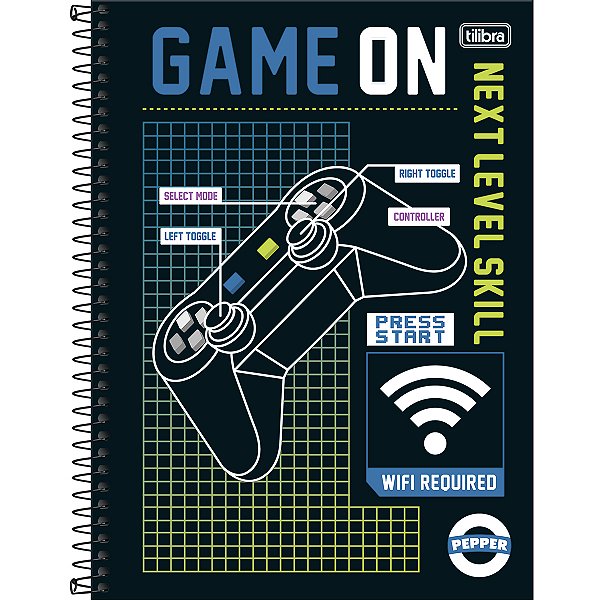 Caderno 1x1 Matéria Universitário Pepper Masculino Espiral Capa Dura 80 Folhas Tilibra Ref: 153648
