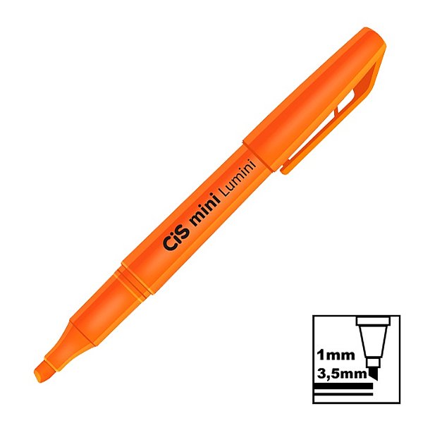 Marca Texto Cis Lumini Mini Laranja Neon Ref: 51.9800