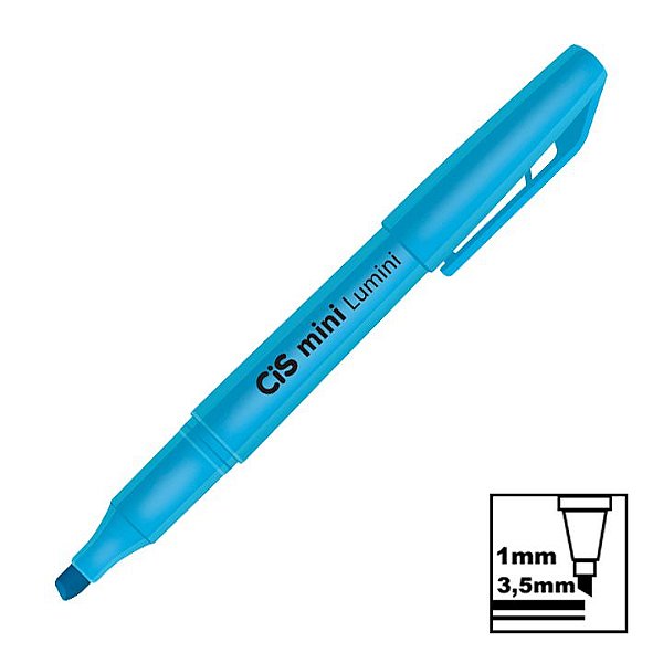 Marca Texto Cis Lumini Mini Azul Neon Ref: 52.000
