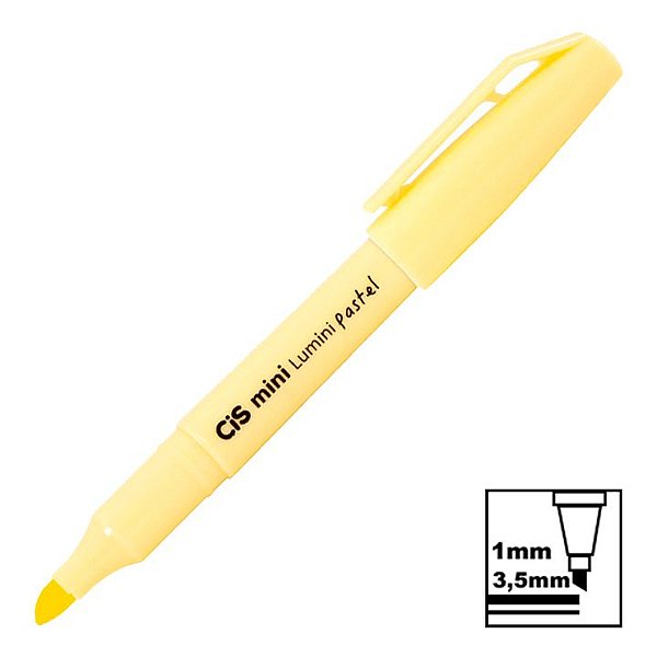 Marca Texto Cis Lumini Mini Amarelo Tons Pastel Ref: 57.1600