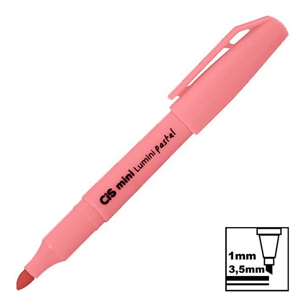 Marca Texto Cis Lumini Mini Rosa Tons Pastel Ref: 57.1700