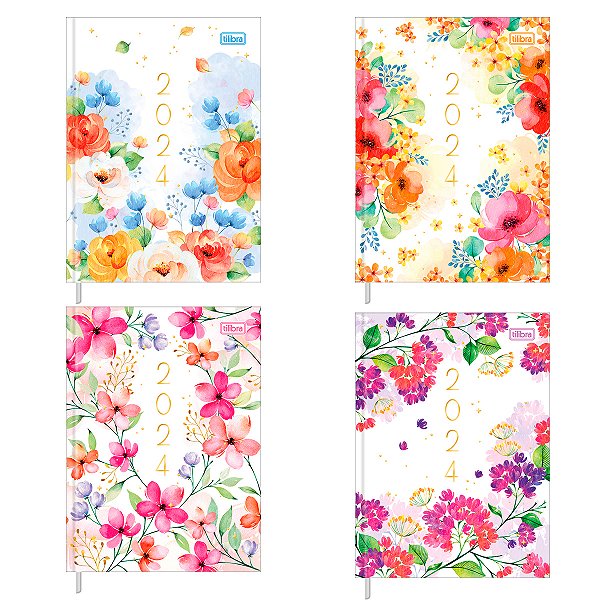 Agenda 2025 Feminine Diária Costurada Capa Dura M4 (12,3 X 16,6cm) 112 Folhas Tilibra Ref: 151904