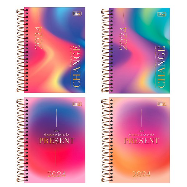 Agenda 2024 Great Diária Espiral Capa Dura M6 (14 X 20cm) 176 Folhas Tilibra Ref: 347833