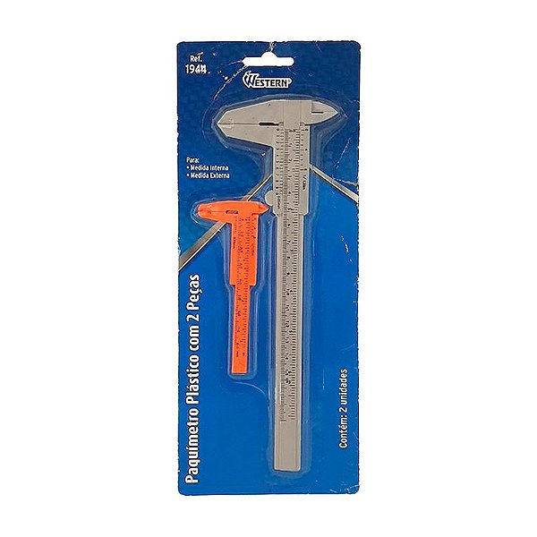 Paquímetro Plástico Com 2 Peças Western Ref: 1944