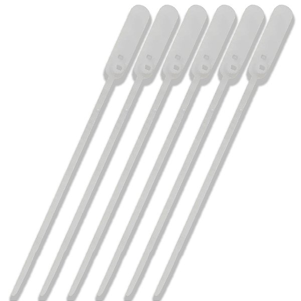 Lacre Para Malote Numerado Escada Plástico Branco 16cm Com 100 Peças Tykheplas Ref: 160344