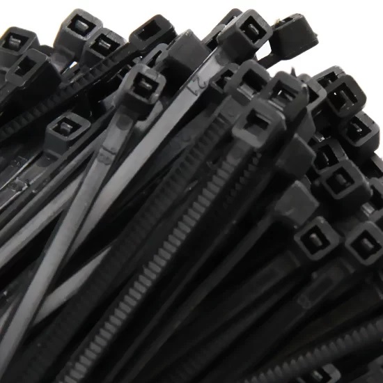 Abraçadeiras De Nylon Preto 2,5 x 200mm 100 Unidades Kaz Ref: KZ130PT